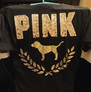 Pink bling t-shirt, xsmall, like new